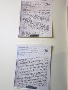 Color image of two handwritten letters